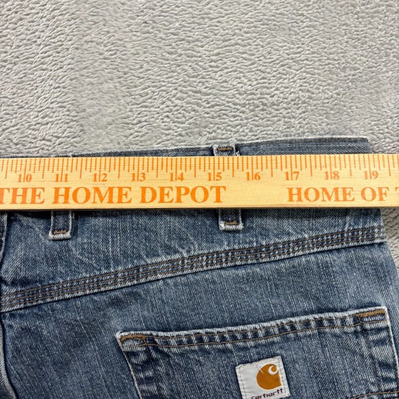 Carhartt Jeans Mens 38x32* Traditional Fit Workwear Blue Denim Bootcut B248 LVN - Picture 8 of 11